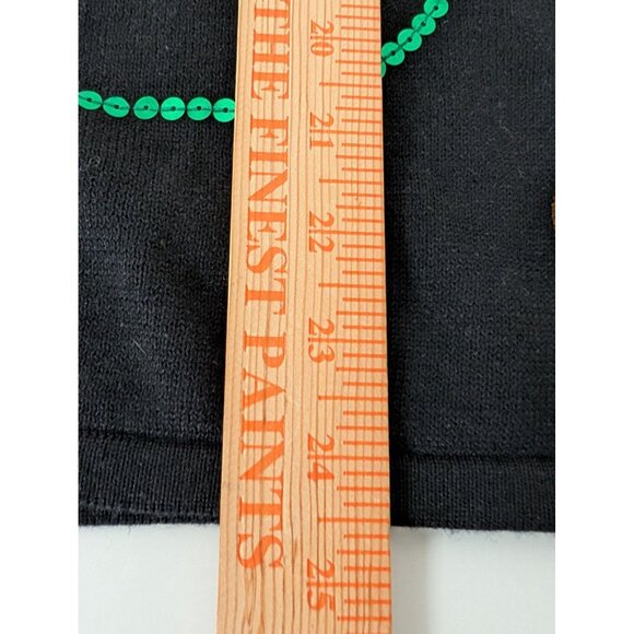 Terazzo Sequin Music Notes Cardigan Womens Size XL Black Vintage Sweater - Picture 10 of 10